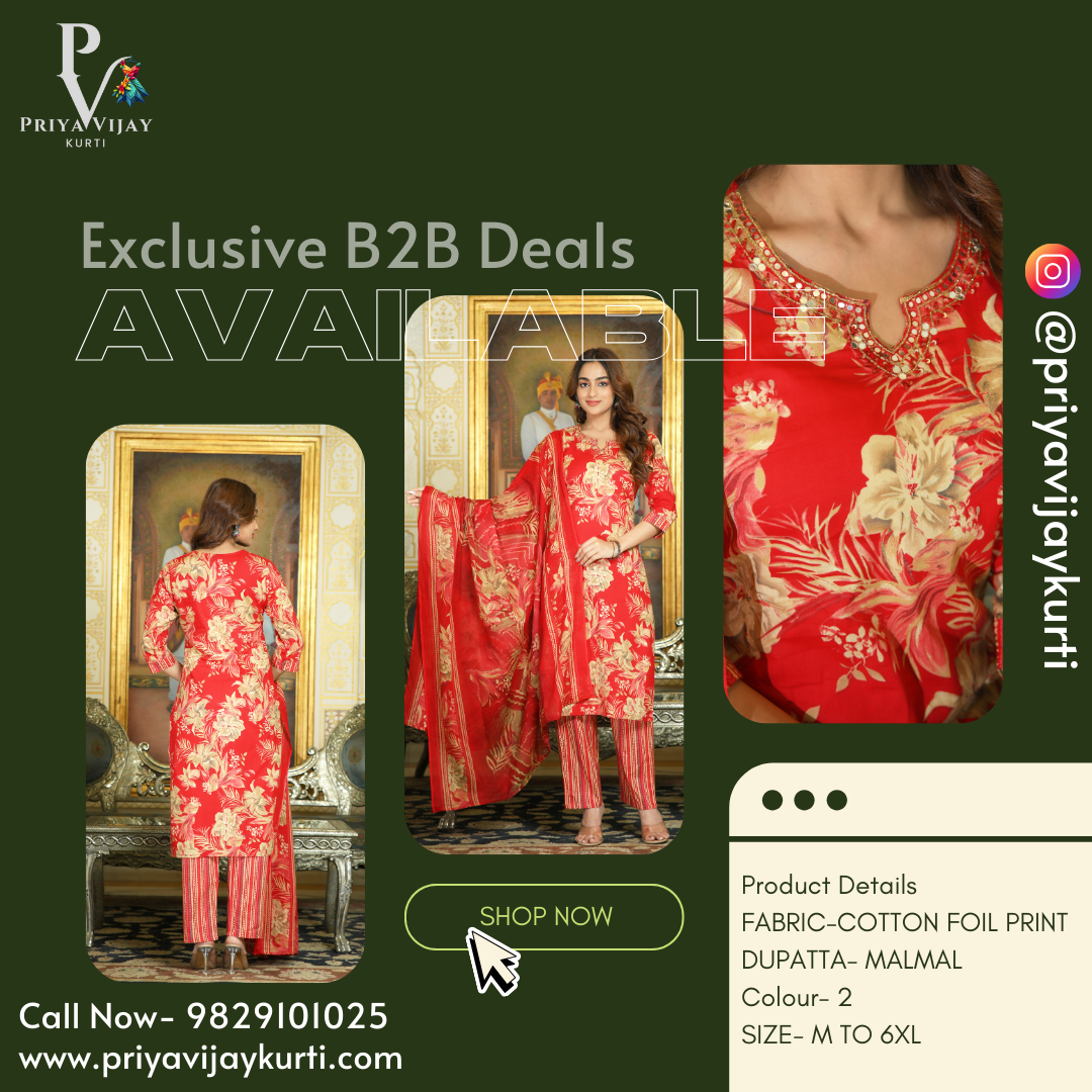 Jaipur Kurti Manufacturer, Priya Vijay Kurti Manufacturer, Women Kurtis Set